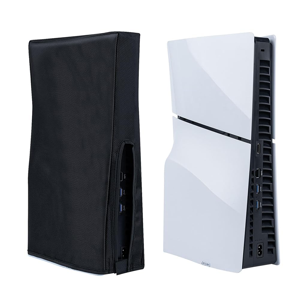 ZORBES Dust Cover for SONY PS5 Console, Oxford Cloth Dust Proof Cover for Sony PlayStation 5 Game Console Vertical Dust Cover Sleeve for PS5 Accessories Digital Edition & Disc Edition (Black) ZORBES Dust Cover for SONY PS5 Console, Oxford Cloth Dust Proof Cover for Sony PlayStation 5 Game Console Vertical Dust Cover Sleeve for PS5 Accessories Digital Edition & Disc Edition (Black)